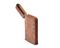 A China Trade Carved Teak Chart or Agent Box For The Ship Wizard Of New York