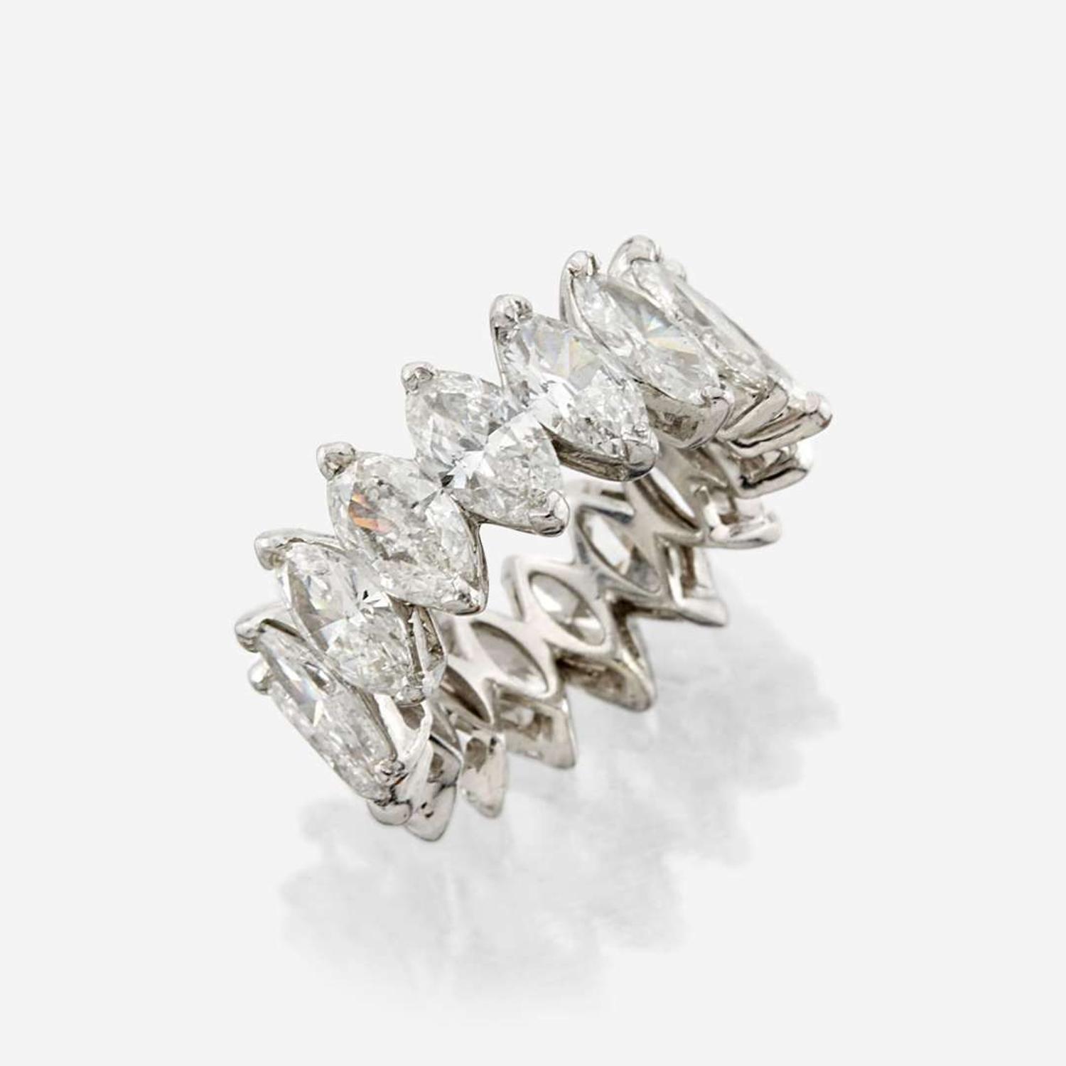 A diamond and platinum band