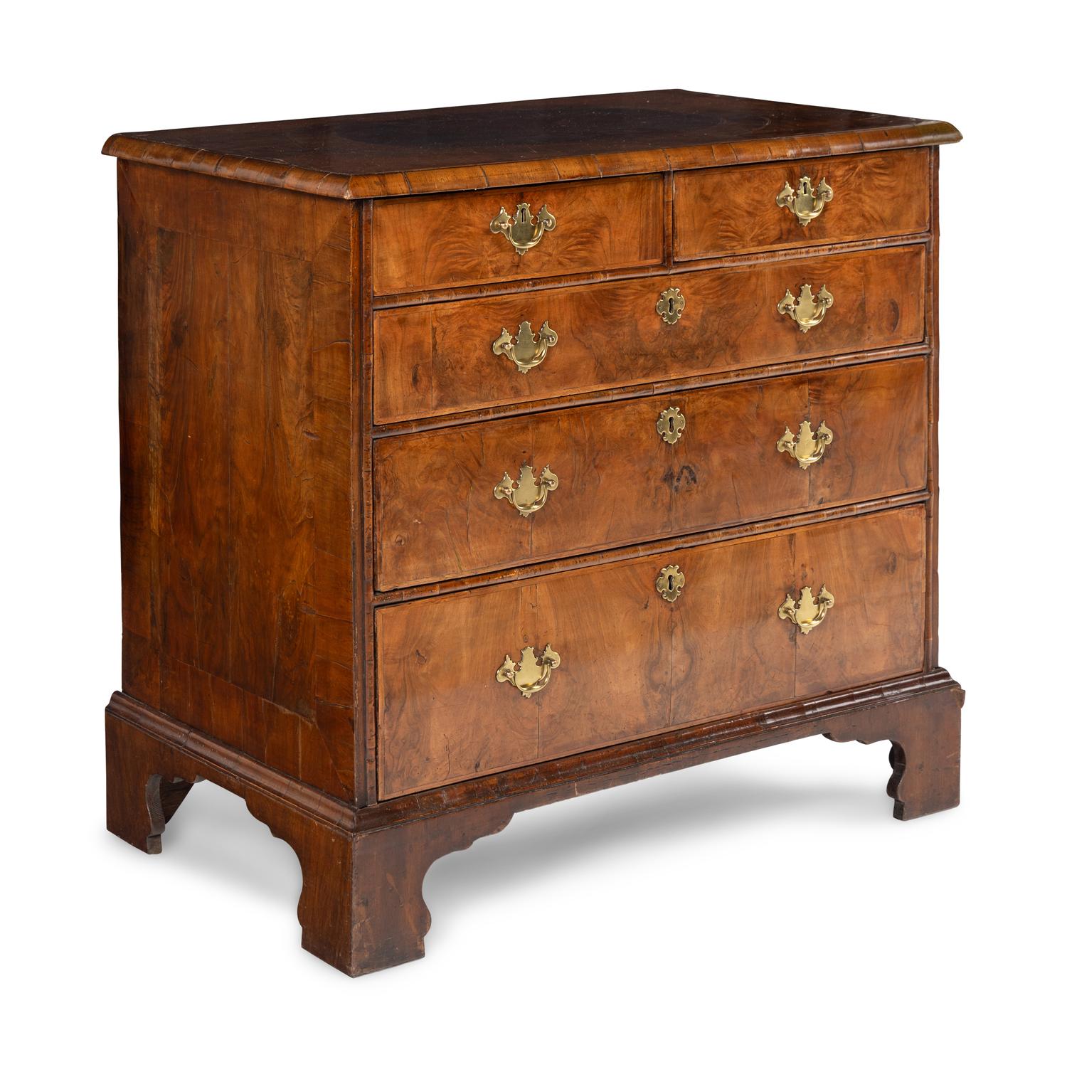 A George II Walnut Chest of Drawers