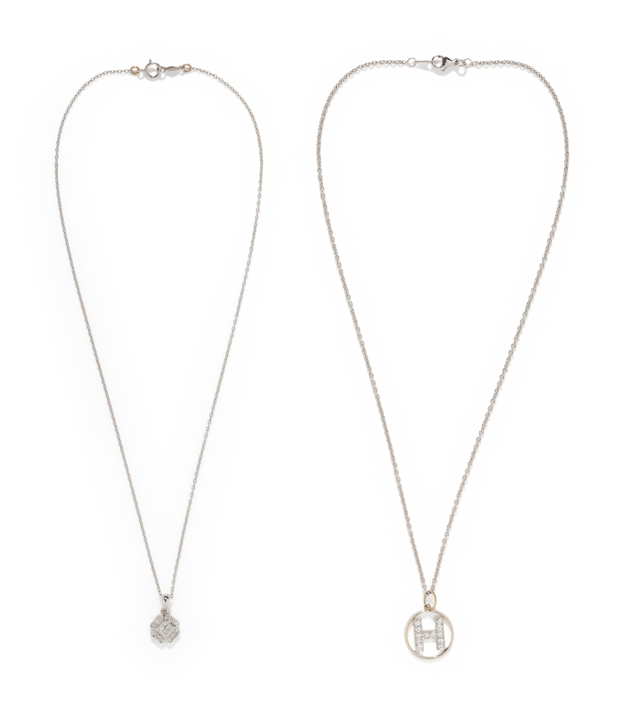 COLLECTION OF DIAMOND PENDANT/NECKLACES