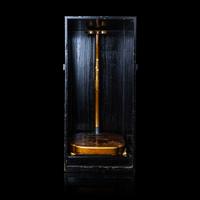 A Japanese Gold Lacquer Sword Stand, Tachi-kake, with Wood Box, Meiji Period 日本明治時期 梨子地松橘蒔繪太刀拵