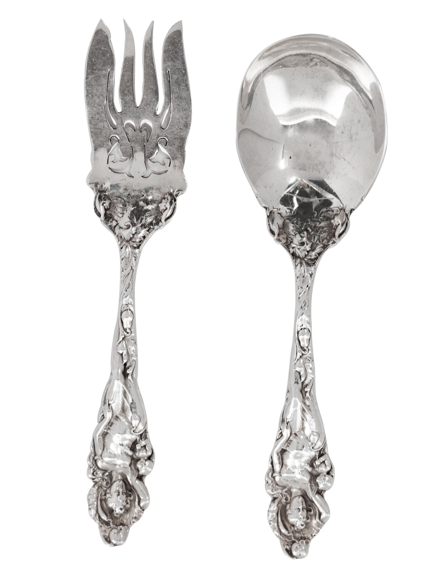 An American Silver Serving Set