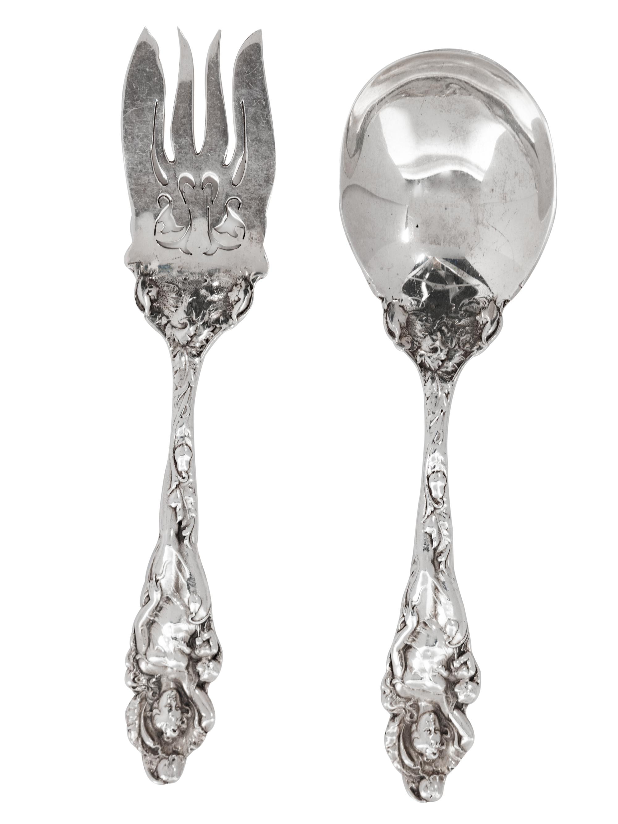 An American Silver Serving Set