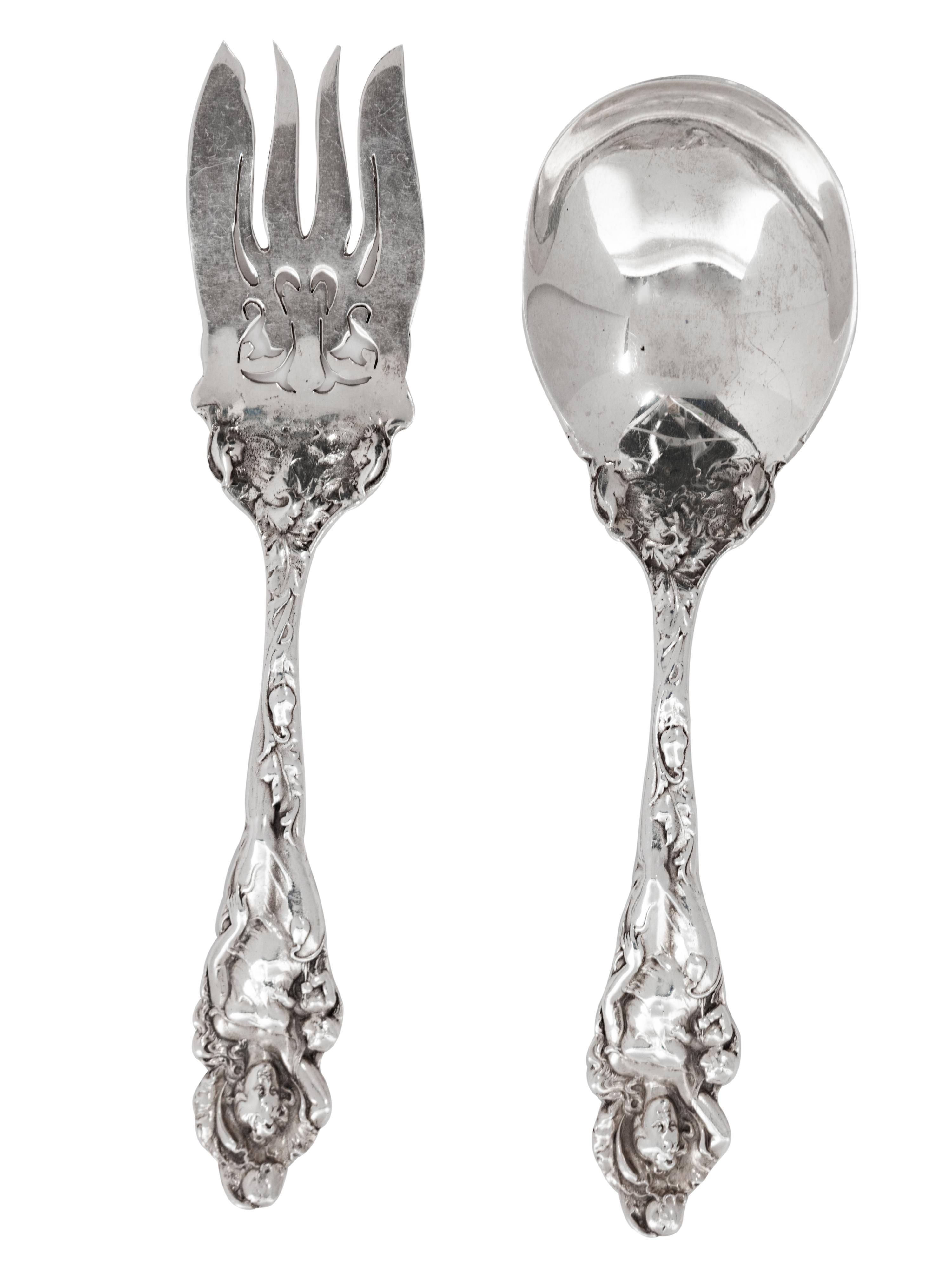 An American Silver Serving Set