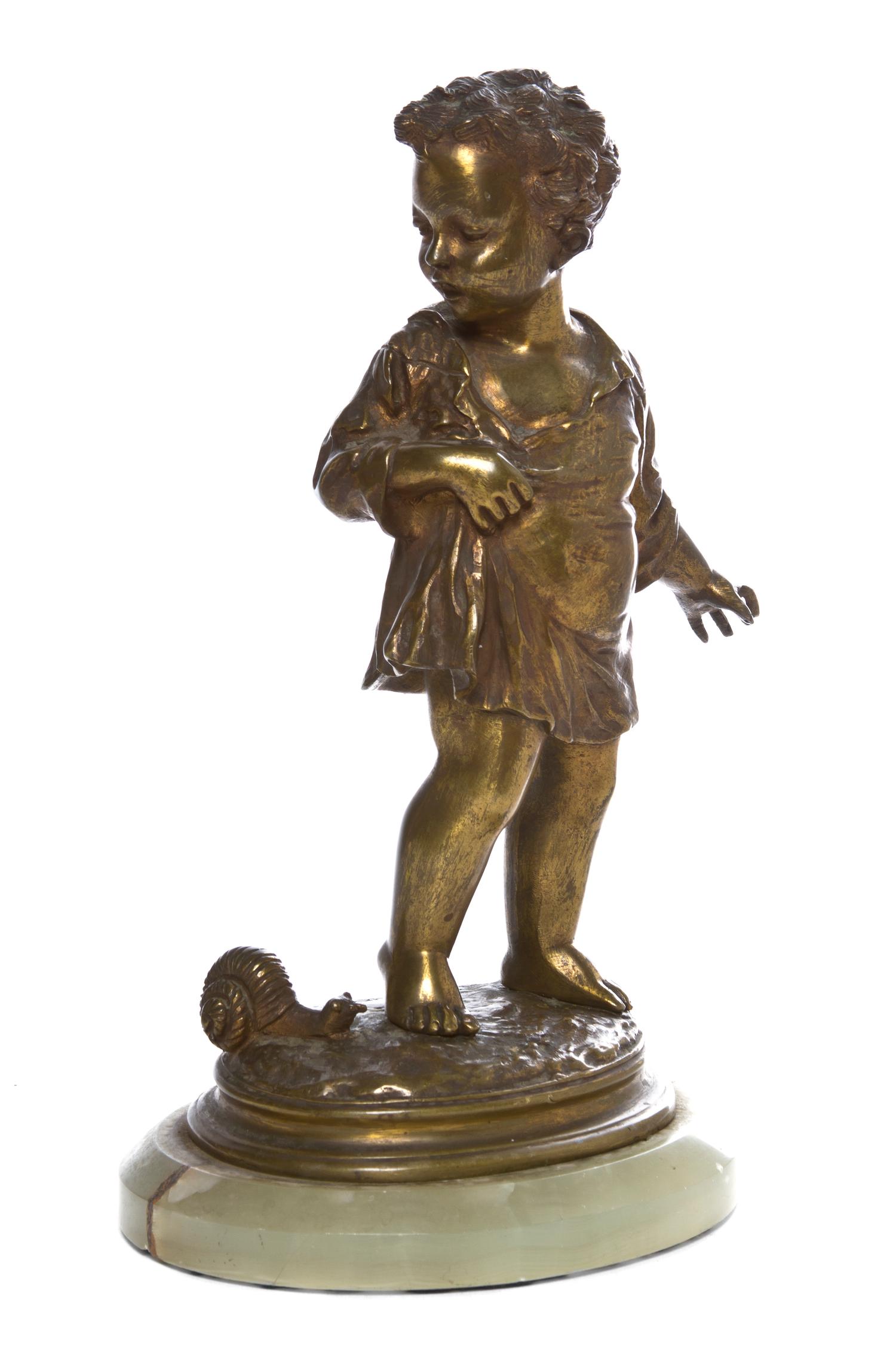 An Italian Gilt Bronze Figure, Joseph D'Aste (1881- 1945), Height 10 1/8 inches.