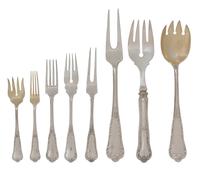 An Austrian Belle Epoque Silver Flatware Service for Twelve, , patterned on both sides, comprising; 12 dinner knives 12 dinner forks 12