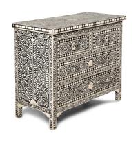 A Levantine Bone-Inlaid Chest of Drawers