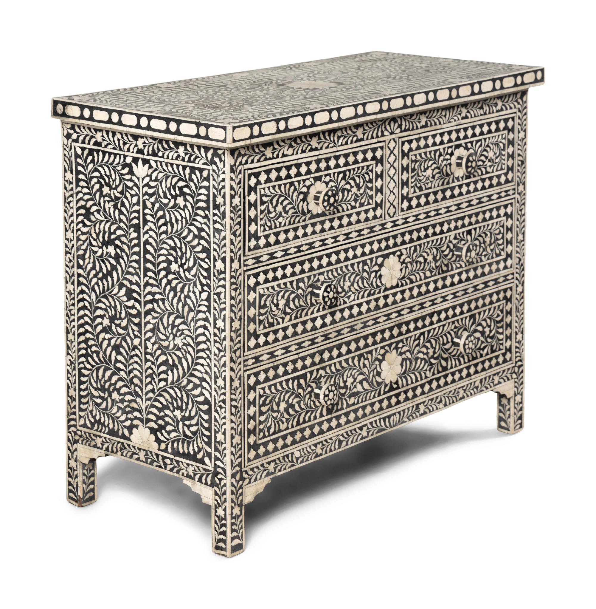 A Levantine Bone-Inlaid Chest of Drawers