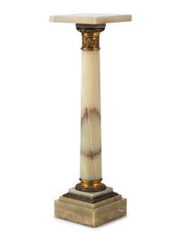 A Gilt Bronze Mounted Onyx Pedestal