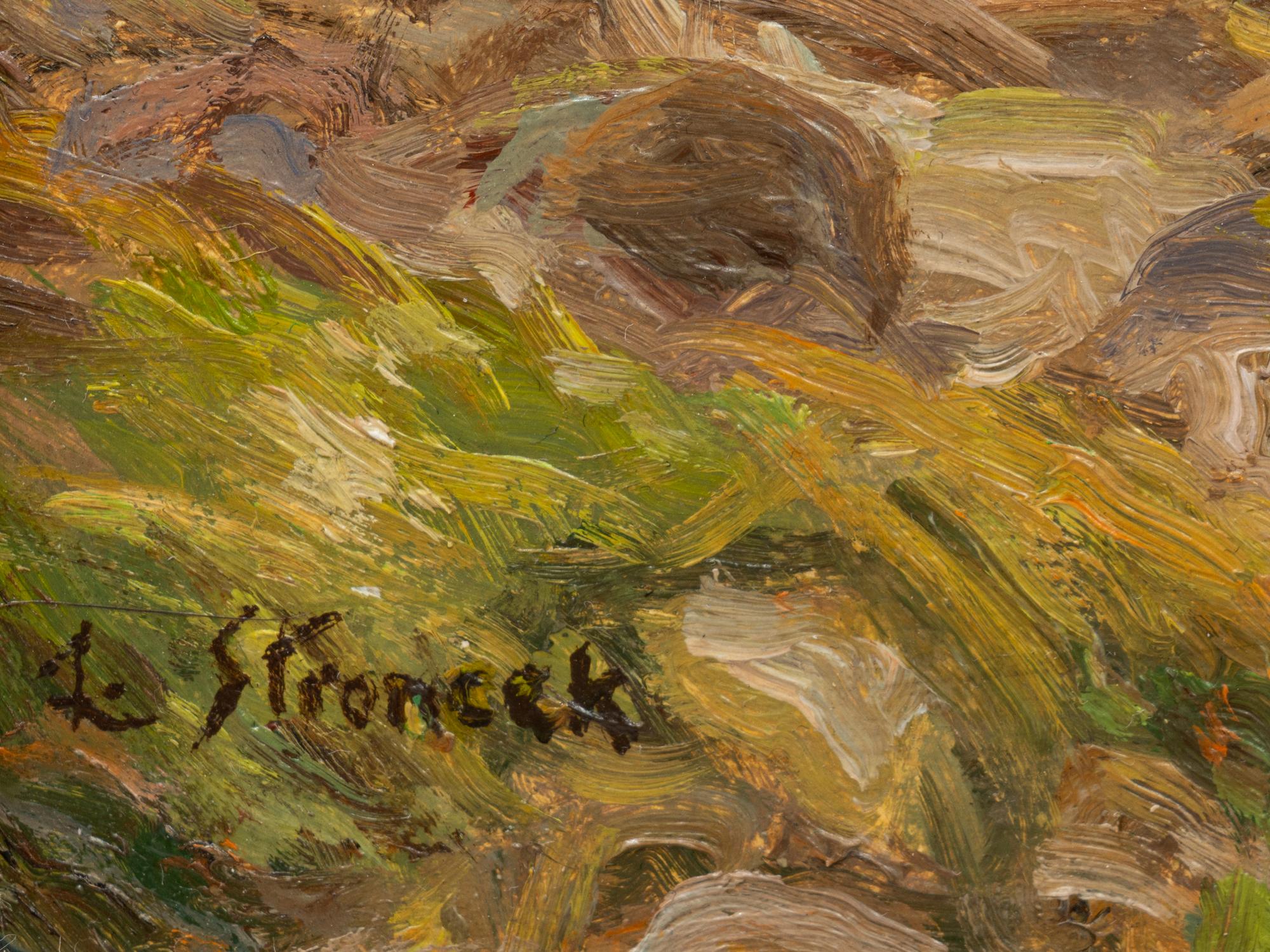 Two Works: Outlet, Lake Rotaroa , 1997, oil on board and Fish in the Stream, oil on canvas