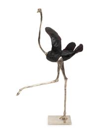 A Daum P â te de Verre La Miss Ostrich Sculpture