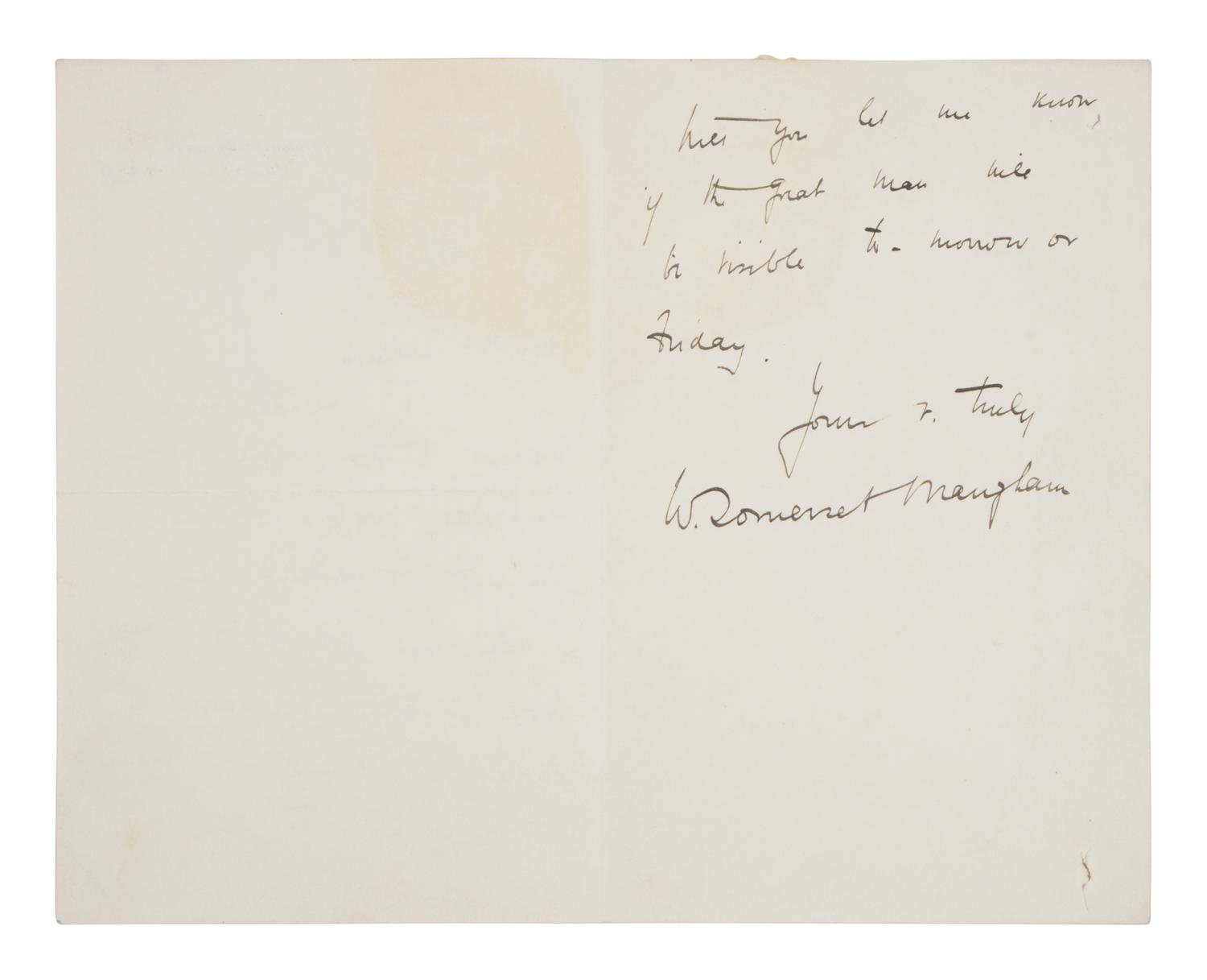 Maugham, W. Somerset (1874-1965). Orientations . London: T. Fisher Unwin, 1899.