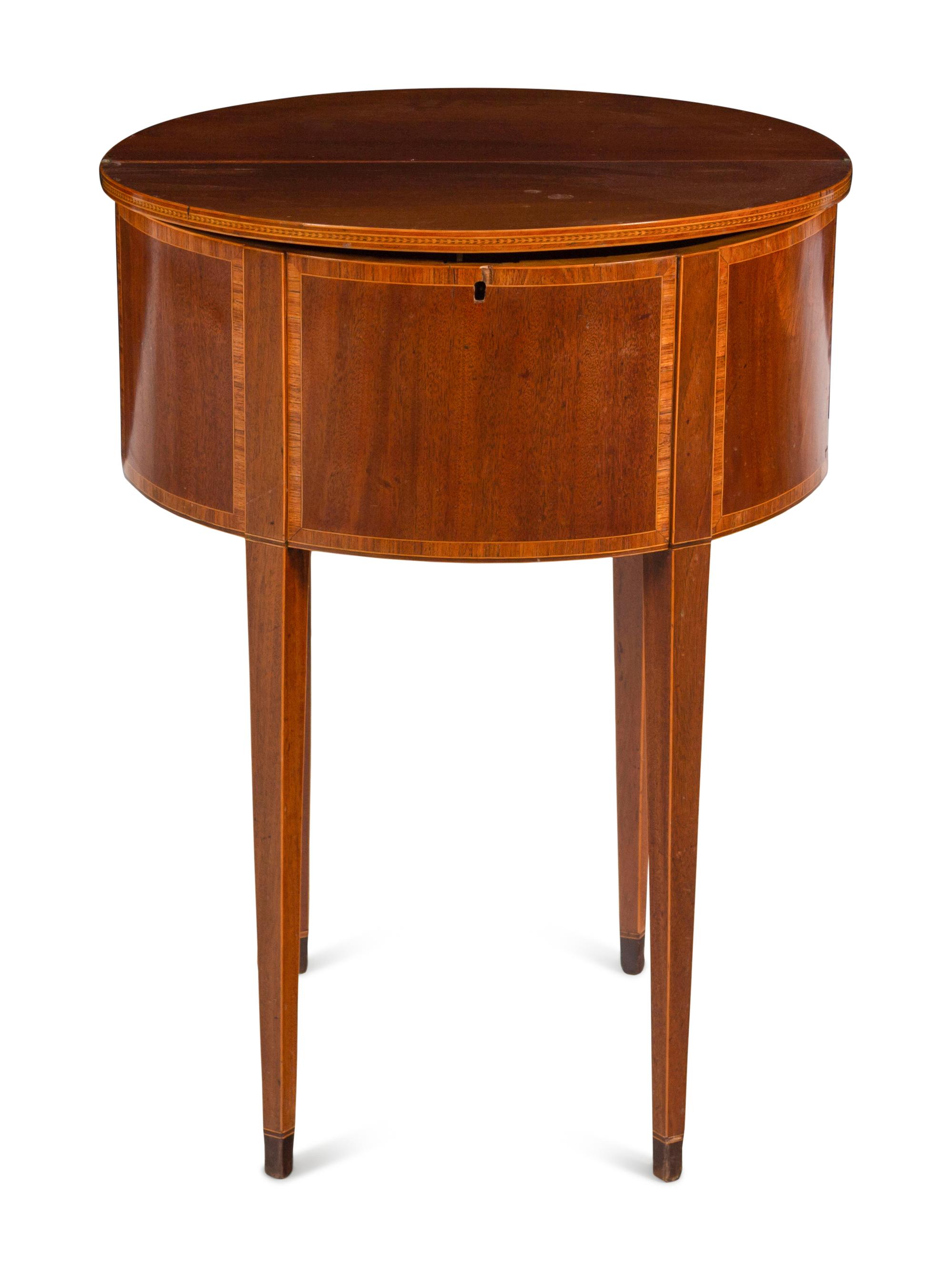 A George III Mahogany Demilune Table