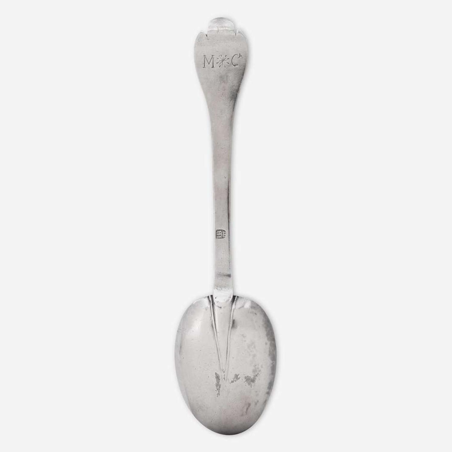A silver tablespoon Jurian Blanck, Jr. (1645-1715), New York, NY, circa 1690