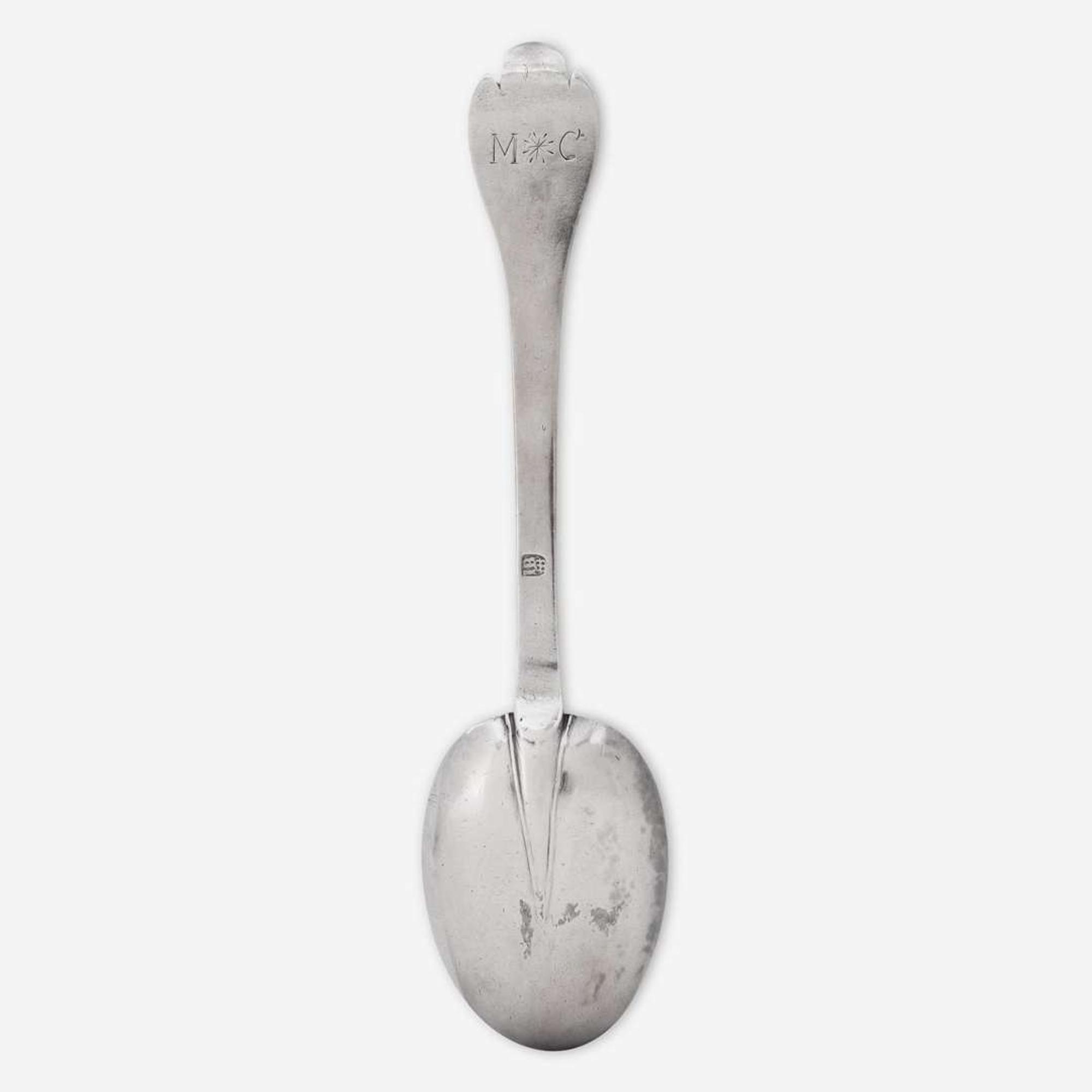 A silver tablespoon Jurian Blanck, Jr. (1645-1715), New York, NY, circa 1690