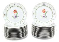 Twenty-Four Heinrich Chambord Porcelain Dinner Plates Diameter 10 1/2 inches. — GERMANY, 20TH CENTURY