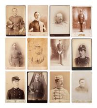 [MILITARIA]. 60+ cabinet cards and CDVs of American military subjects.