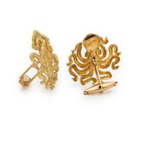YELLOW GOLD OCTOPUS CUFFLINKS