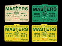A Group of Four 1960s Masters Golf Tournament Augusta National Badges,