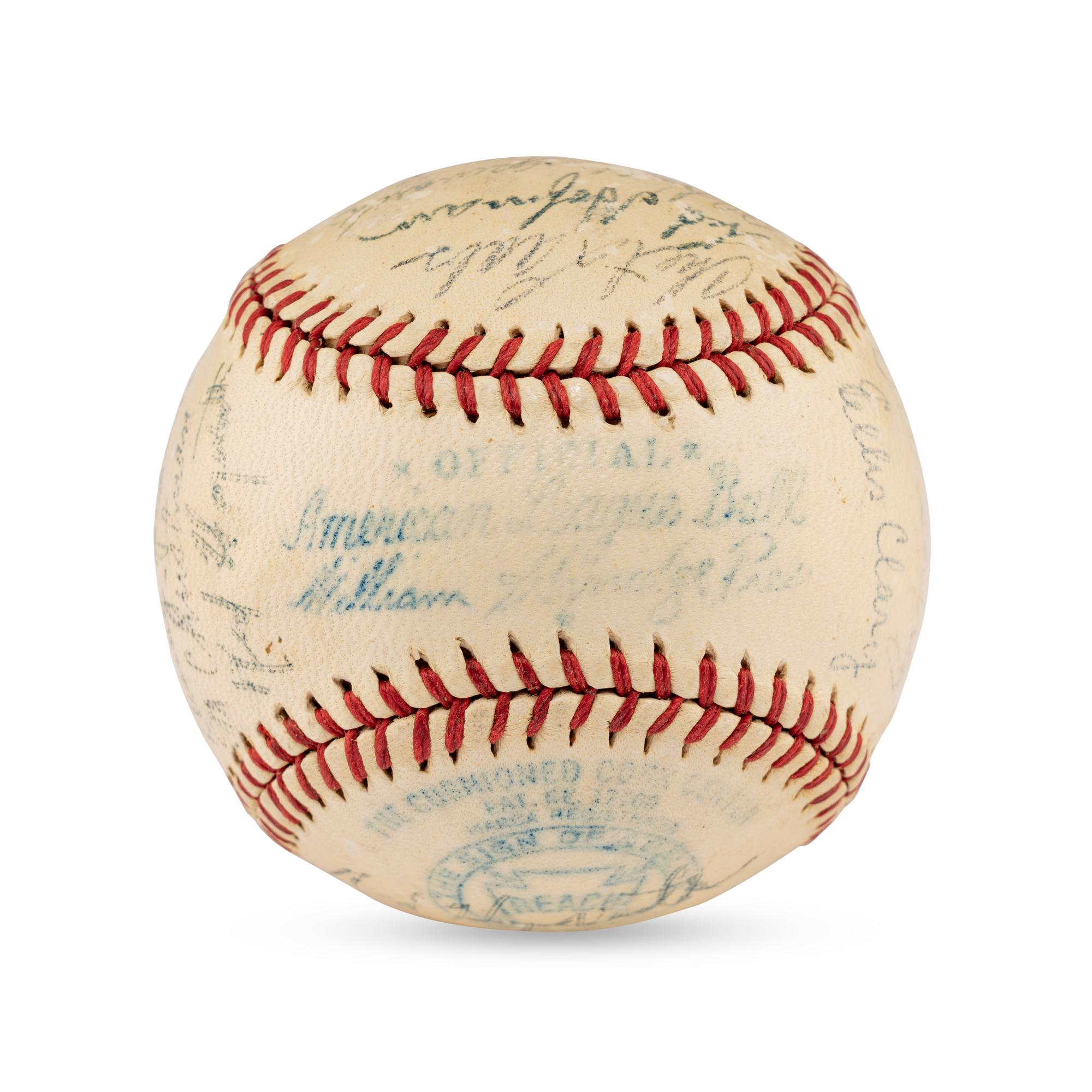 A 1944 St. Louis Browns Team Signed Autograph Baseball Featuring Multiple Hall of Famers (JSA Letter of Authenticity),