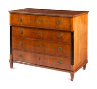 An Austrian Neoclassical Part-Ebonized Walnut Commode