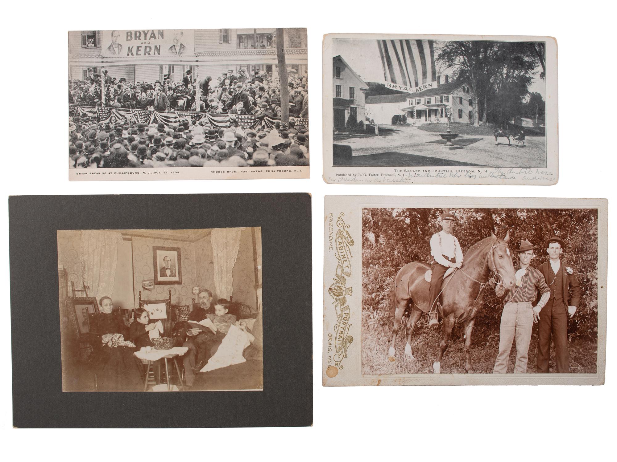 [BRYAN, William Jennings (1860-1925)]. Photographs and campaign ephemera.