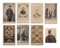 [CIVIL WAR]. 15 CDVs & cabinet cards, incl. Lincoln, his generals, Tom Thumb, & other personalities.