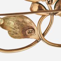 A Collection of Three 14K Yellow Gold Pins