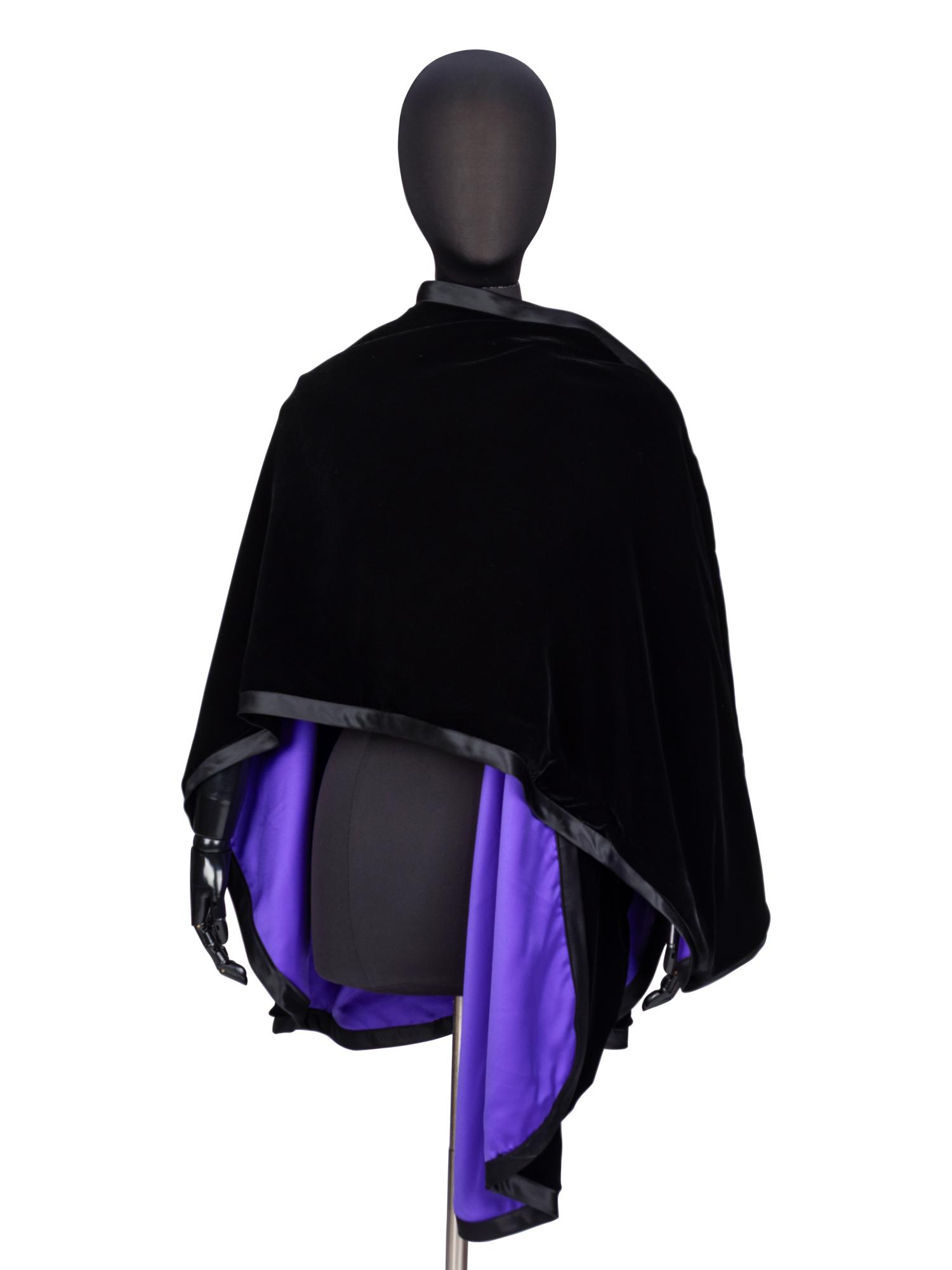 Attributed to Yves Saint Laurent, Velvet Cape