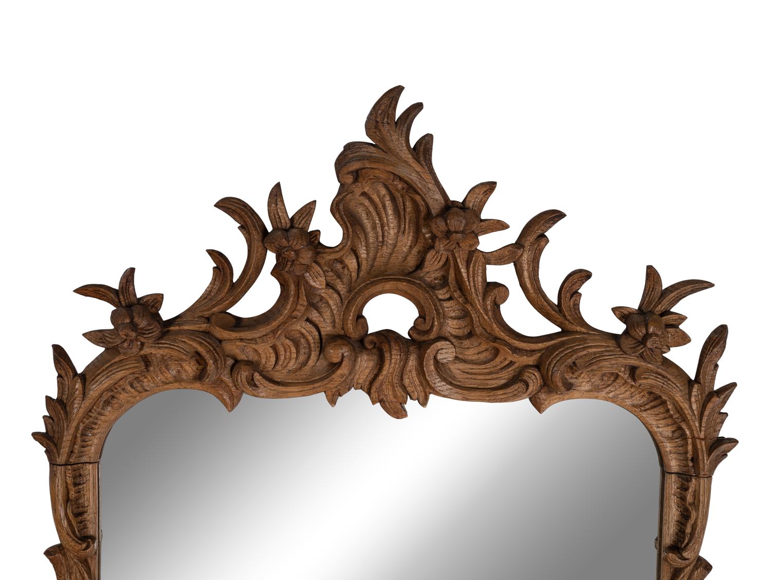 A George II Style Carved Oak Mirror