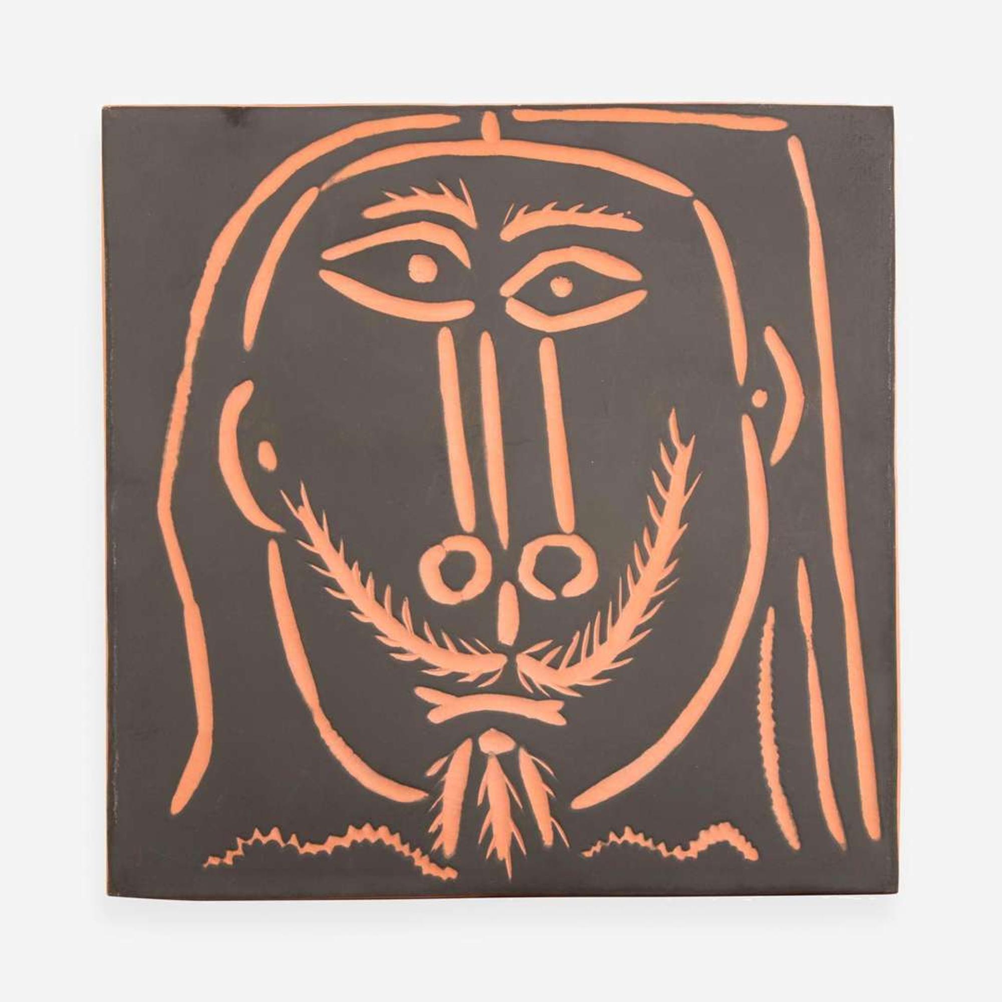 Pablo Picasso (Spanish, 1881-1973) Tête d'homme aux cheveux longs