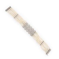 Pearl and Diamond Bracelet