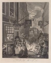 William Hogarth, (British, 1697-1764), The Four Times of Day: Morning, Noon, Evening, Night (a group of four works)