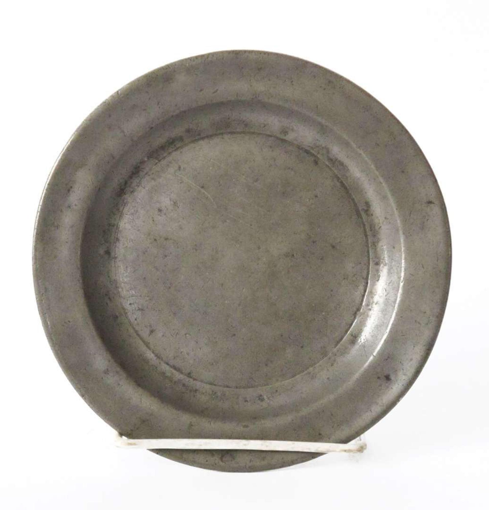 Pewter bread plate possibly philadelphia, circa 1790
