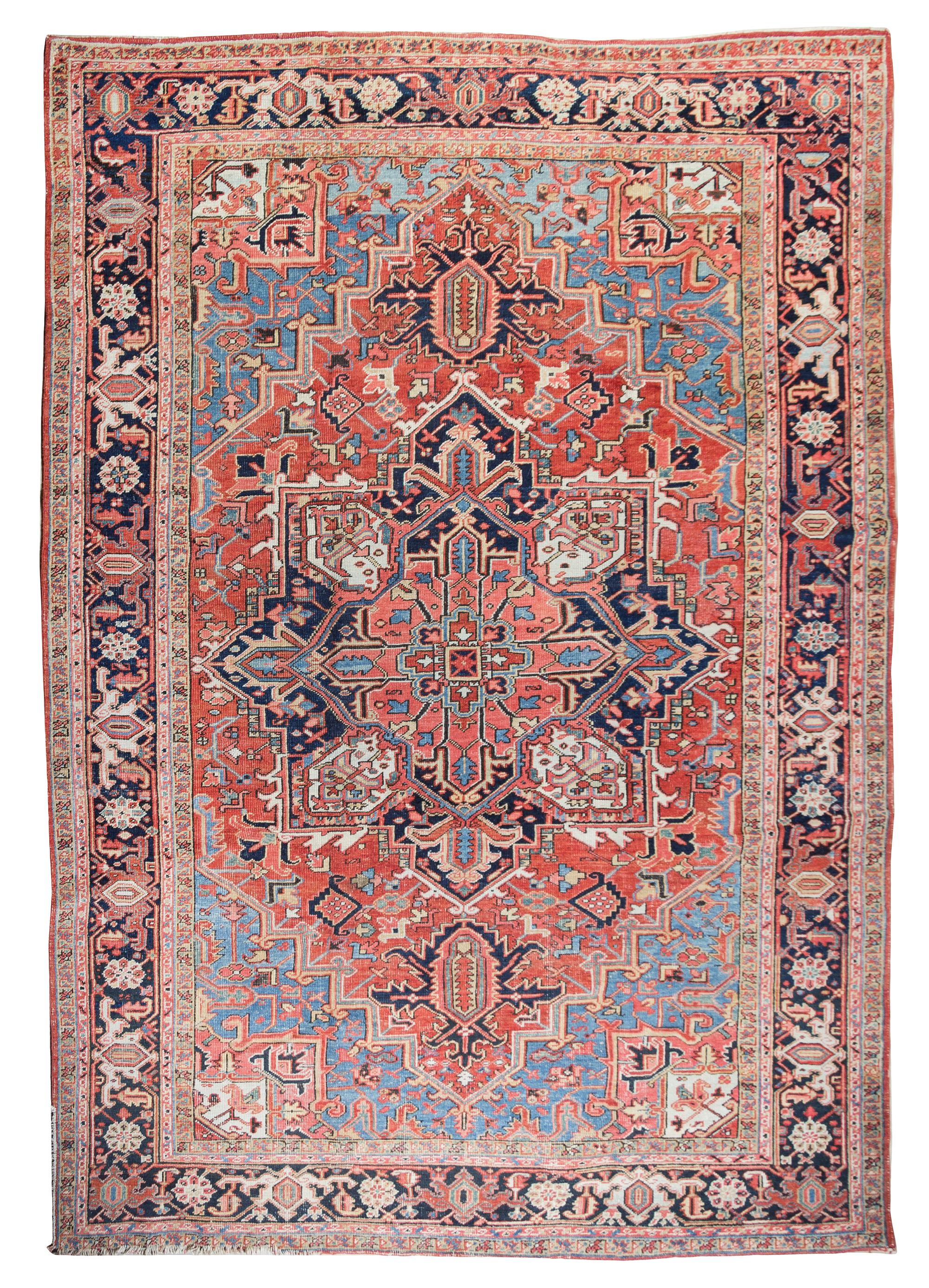A Heriz Wool Rug 11 feet 6 inches x 8 feet 2 inches.