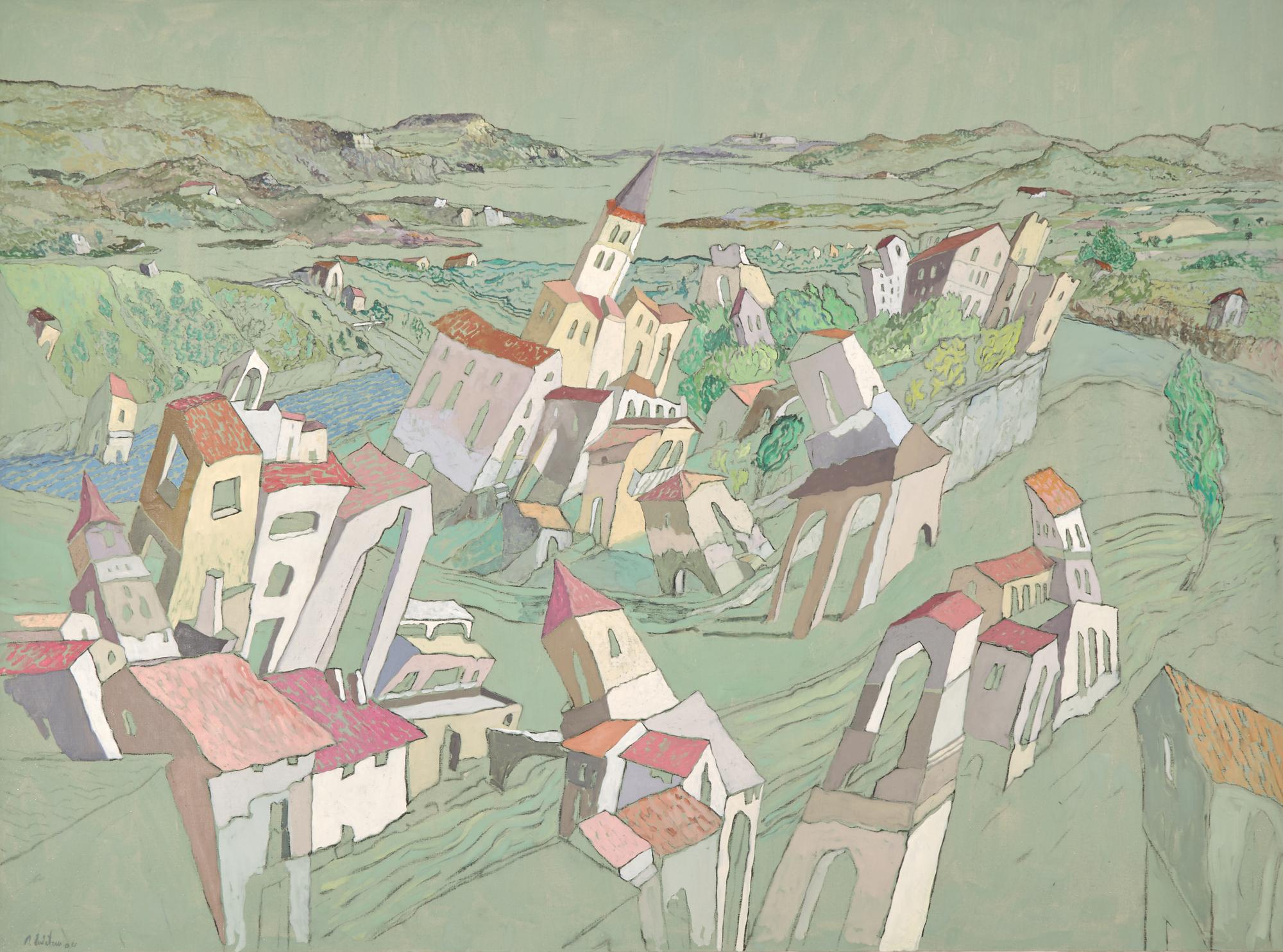 Daniel Quintero (Spanish, b. 1949) — Entonado en verdes, 2004
