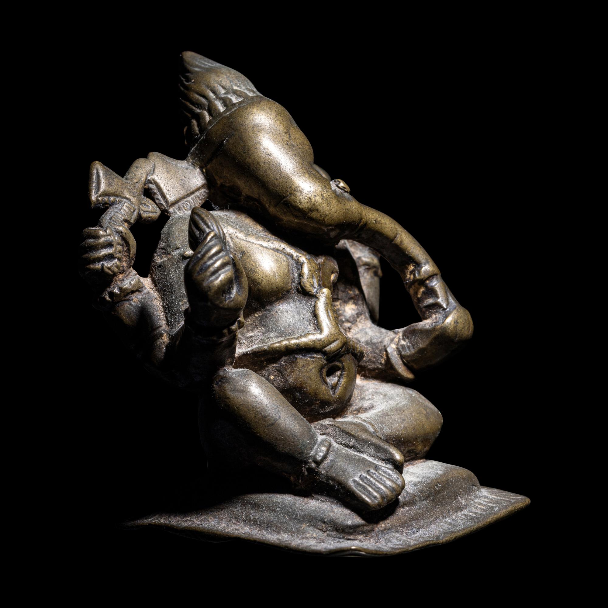 An Indian Bronze Figure of Ganesha