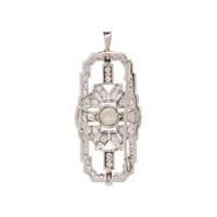 WHITE GOLD AND DIAMOND PENDANT/BROOCH