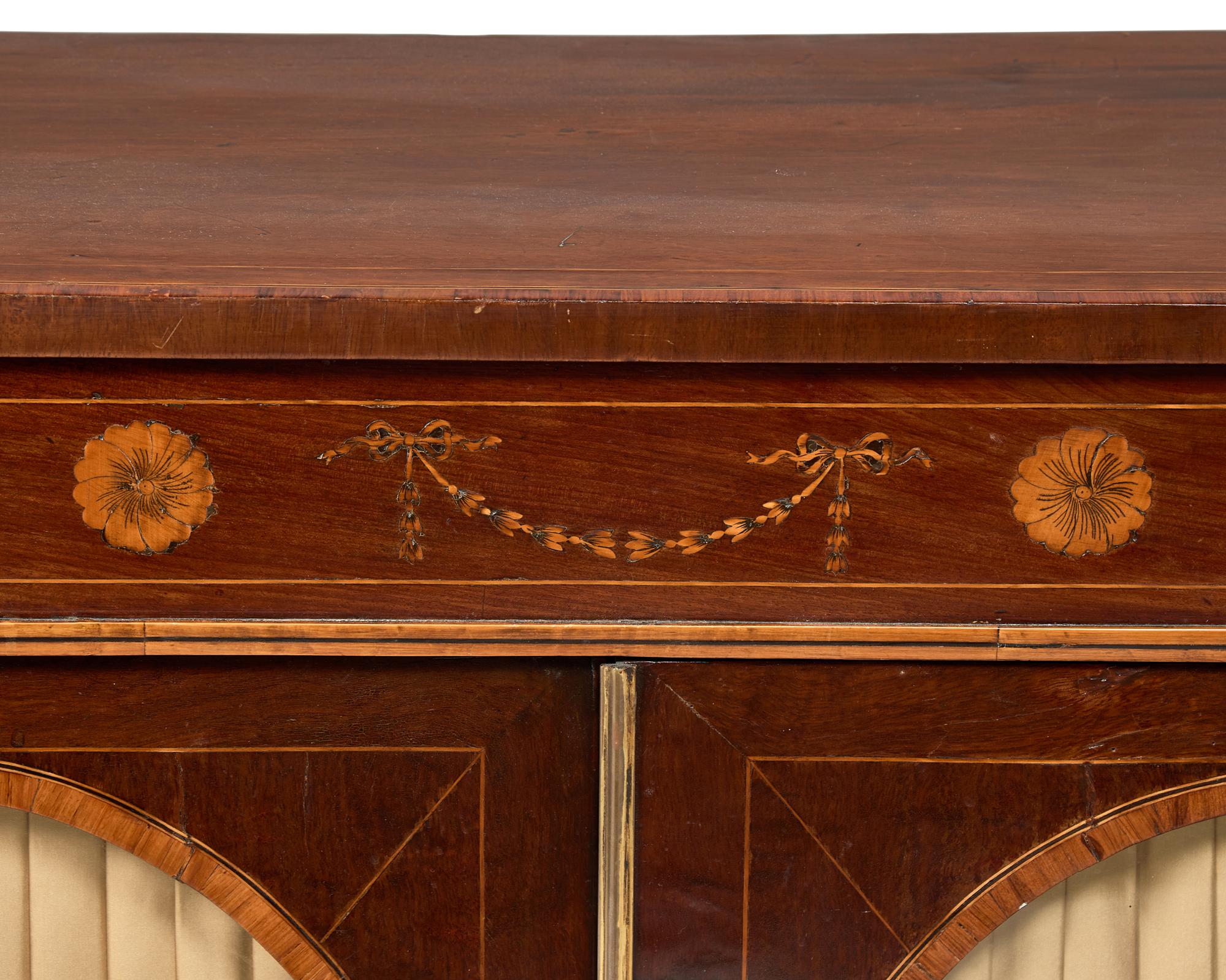 A Late George III Inlaid Mahogany Side Cabinet