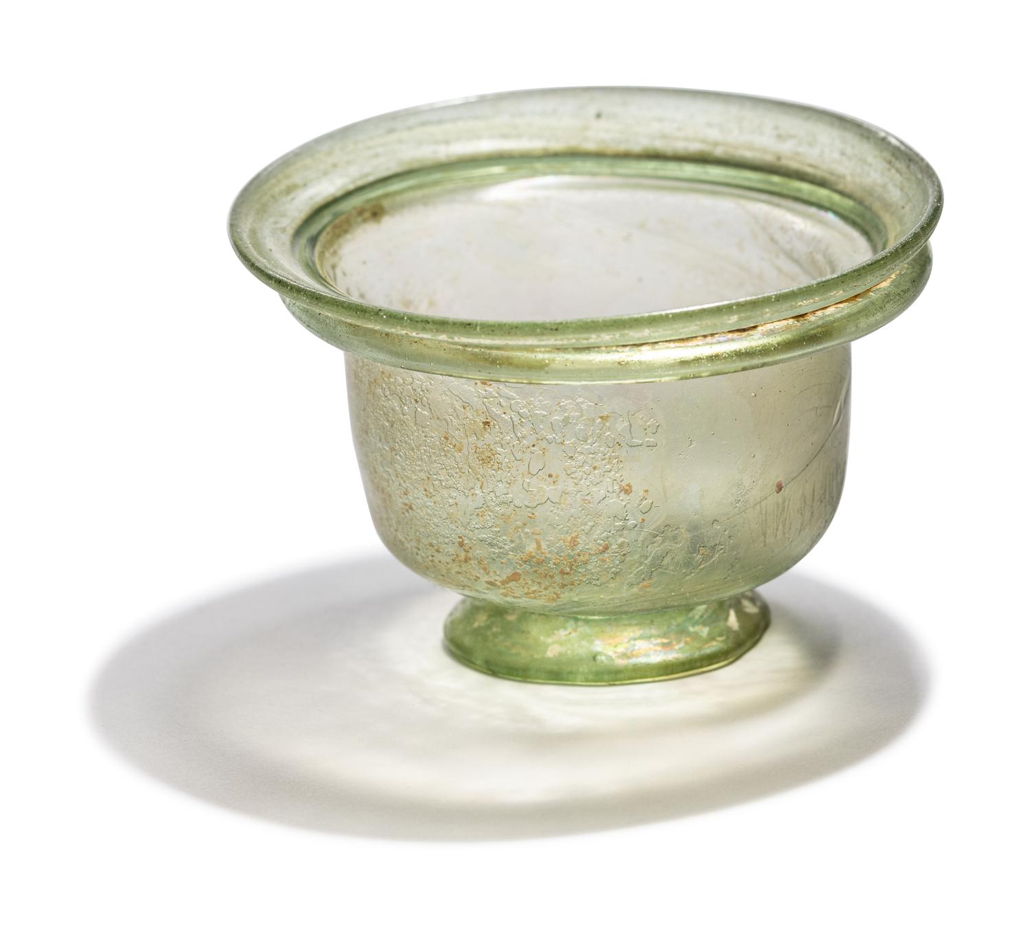 A Roman Green Glass Bowl