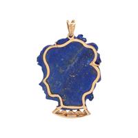 CARVED LAPIS LAZULI PENDANT