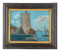 Two Dutch Reverse Paintings on Glass