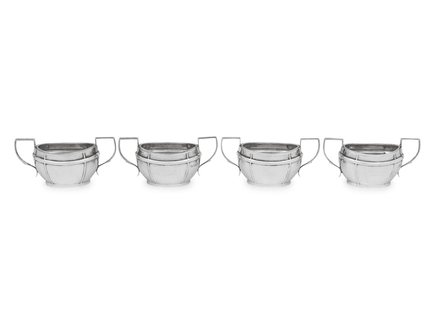 A Set of Four English Salt Cellars