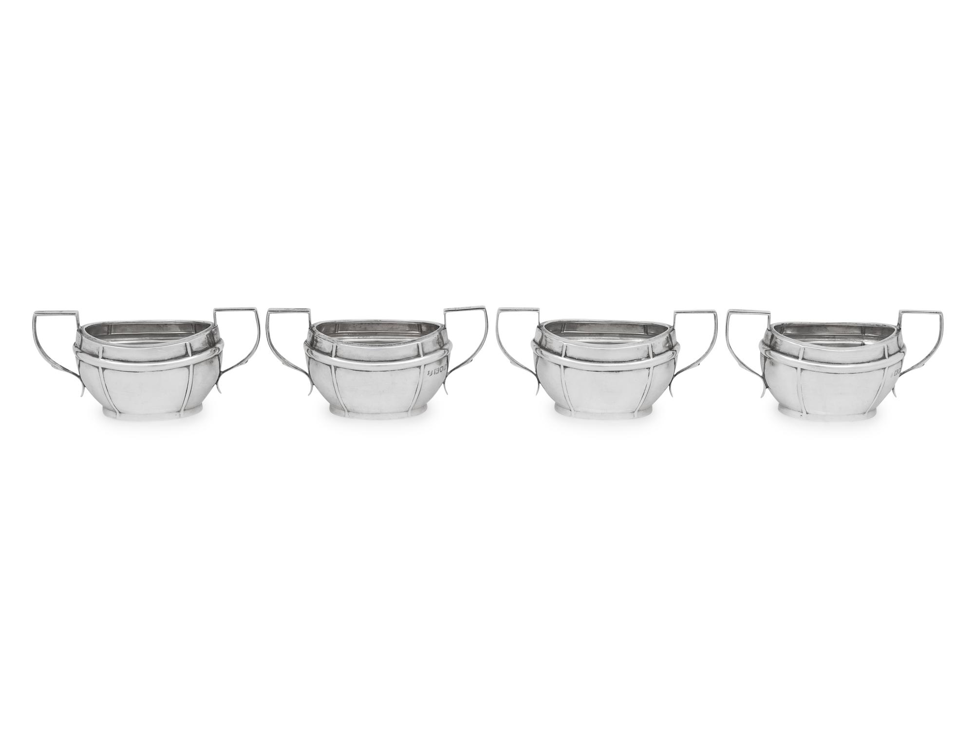 A Set of Four English Salt Cellars