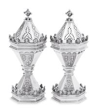 A Pair of Victorian Silver Commemorative Casters