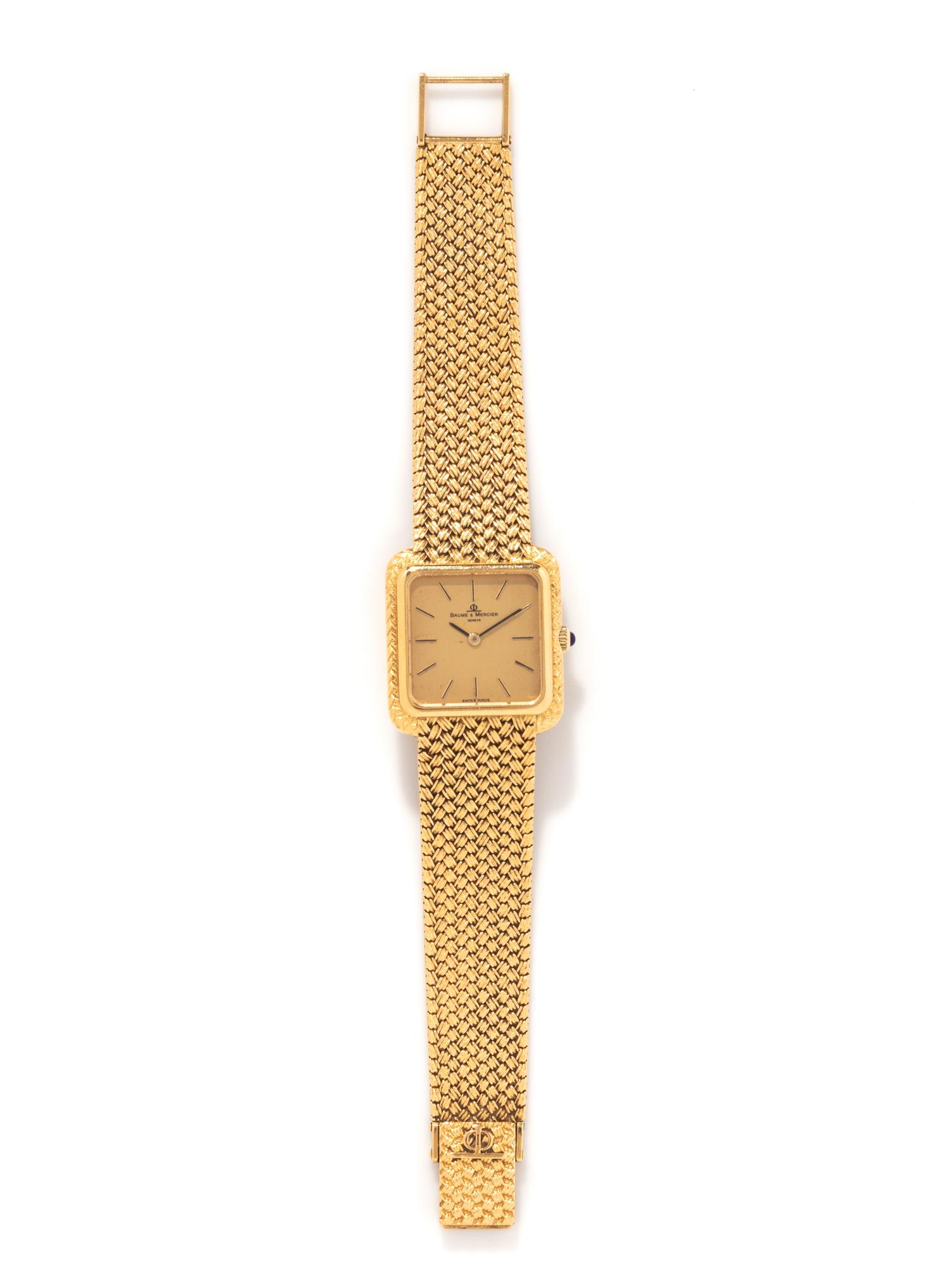 BAUME & MERCIER, YELLOW GOLD WATCH