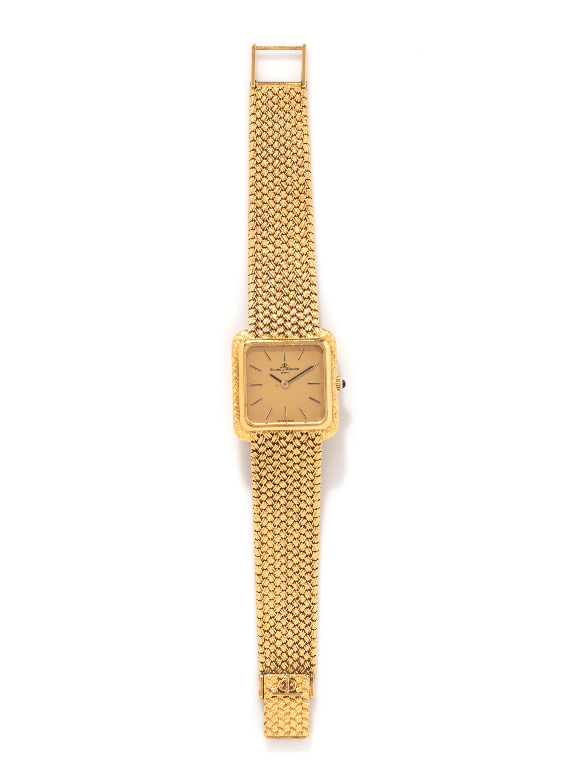 BAUME & MERCIER, YELLOW GOLD WATCH