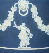Seven Blue and Green Wedgwood Jasperware Articles