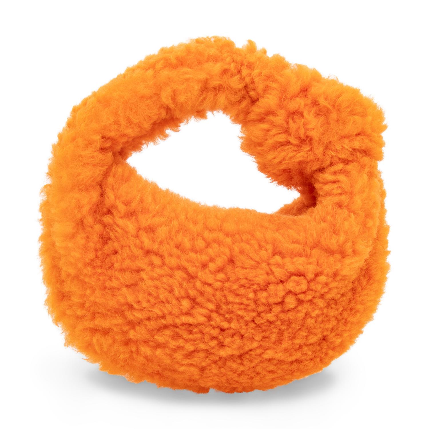 BOTTEGA VENETA, MINI JODIE IN ORANGE SHEARLING