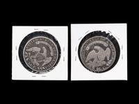 Two Capped Bust 50c Coins